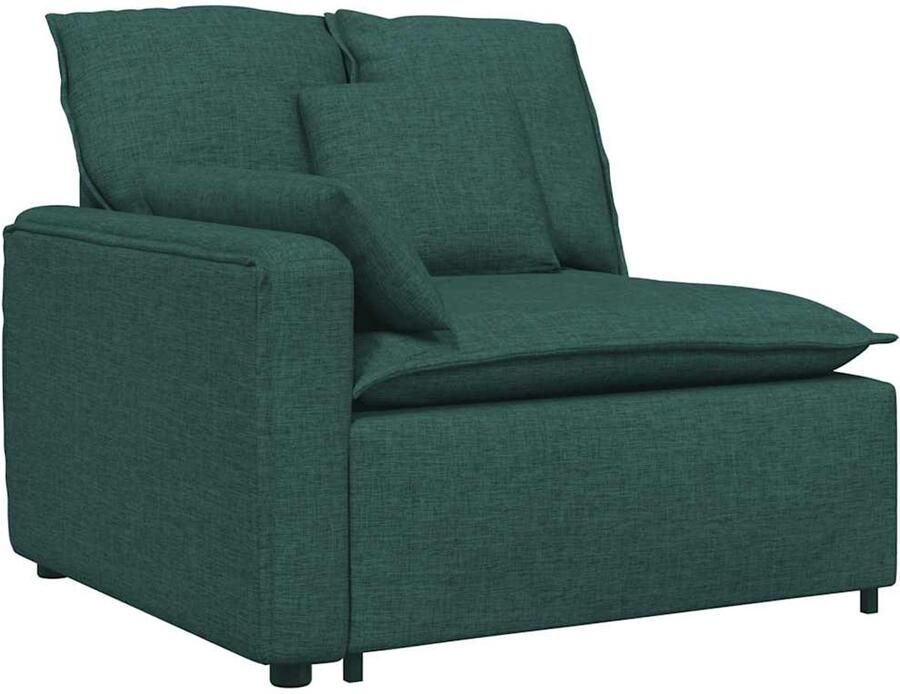 VidaXL Modulaire bank met kussens donkergroen