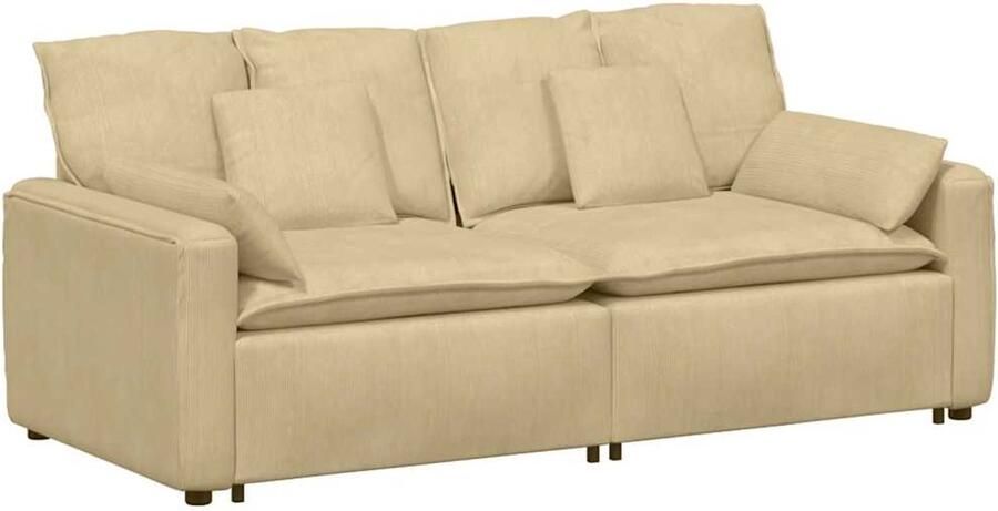 VidaXL Modulaire bank met kussens grijsgroen