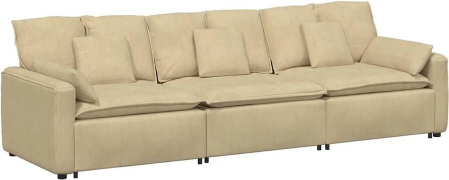 VidaXL Modulaire bank met kussens grijsgroen