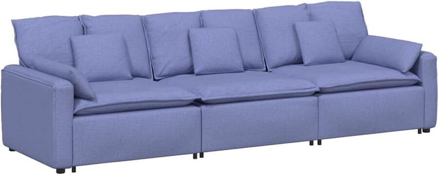 VidaXL Modulaire bank met kussens jeansblauw