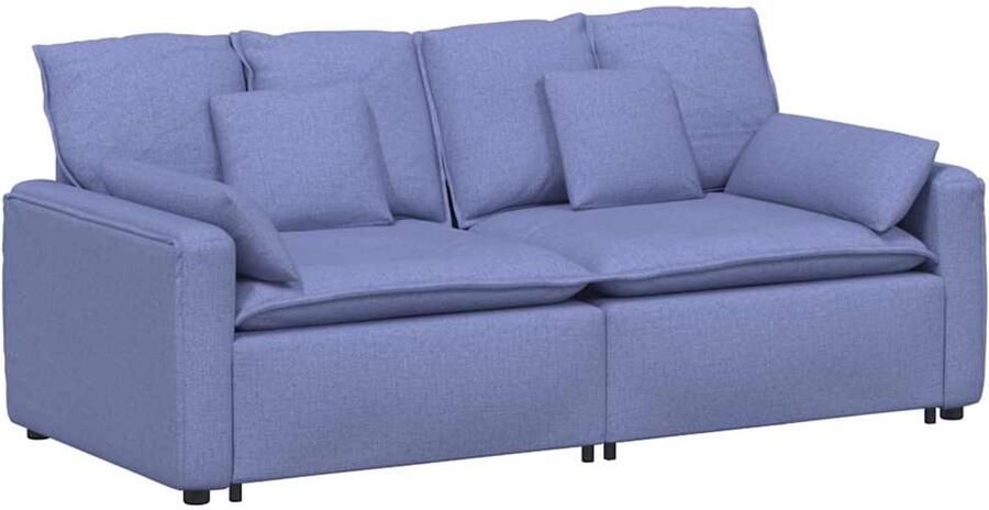 VidaXL Modulaire bank met kussens jeansblauw