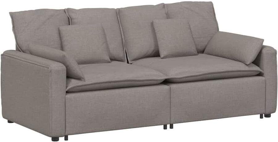 VidaXL Modulaire bank met kussens taupe