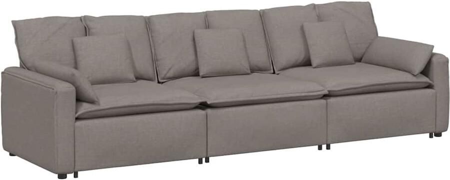 VidaXL Modulaire bank met kussens taupe