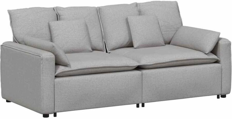 VidaXL Modulaire bank met kussens wolk grijs