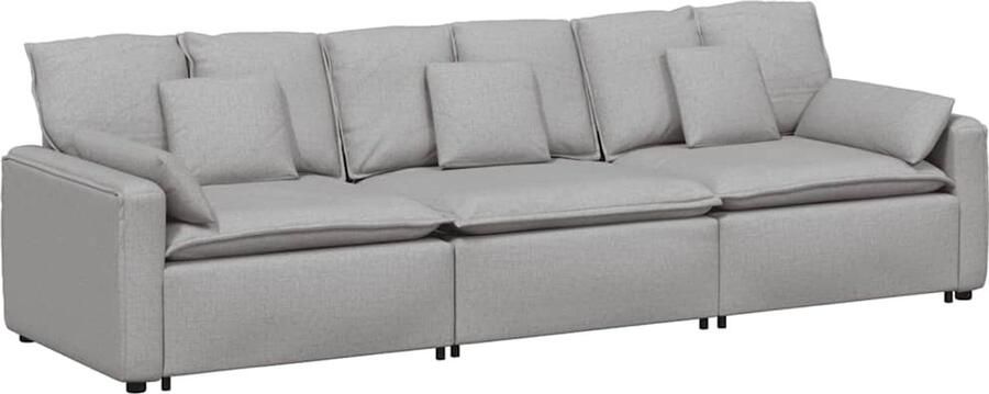 VidaXL Modulaire bank met kussens wolk grijs