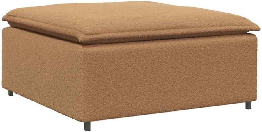 VidaXL Modulaire bank voetenbank module beige 100x100x48 cm