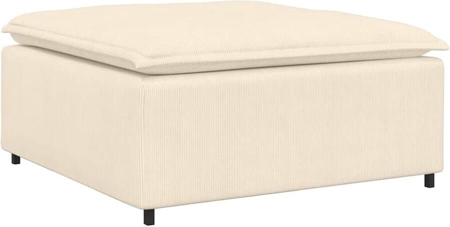 VidaXL Modulaire bank voetenbank module crème 100x100x48 cm