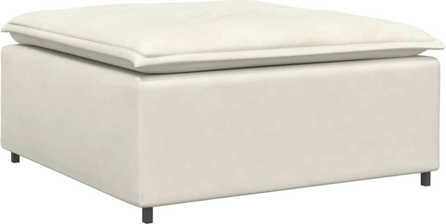 VidaXL Modulaire bank voetenbank module crème 100x100x48 cm