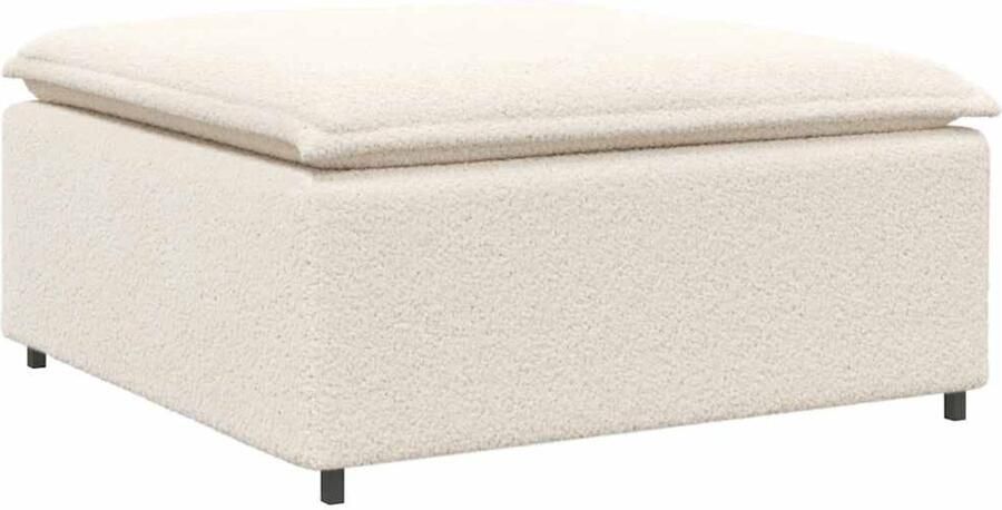 VidaXL Modulaire bank voetenbank module crème 100x100x48 cm