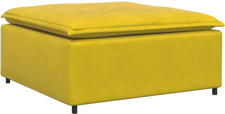 VidaXL Modulaire bank voetenbank module geel 100x100x48 cm