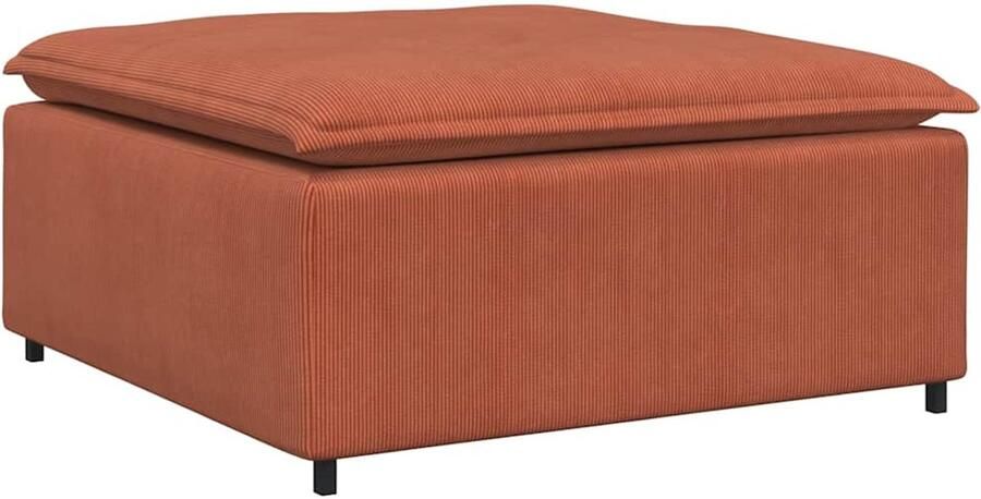 VidaXL Modulaire bank voetenbank module rood oranje 100x100x48 cm