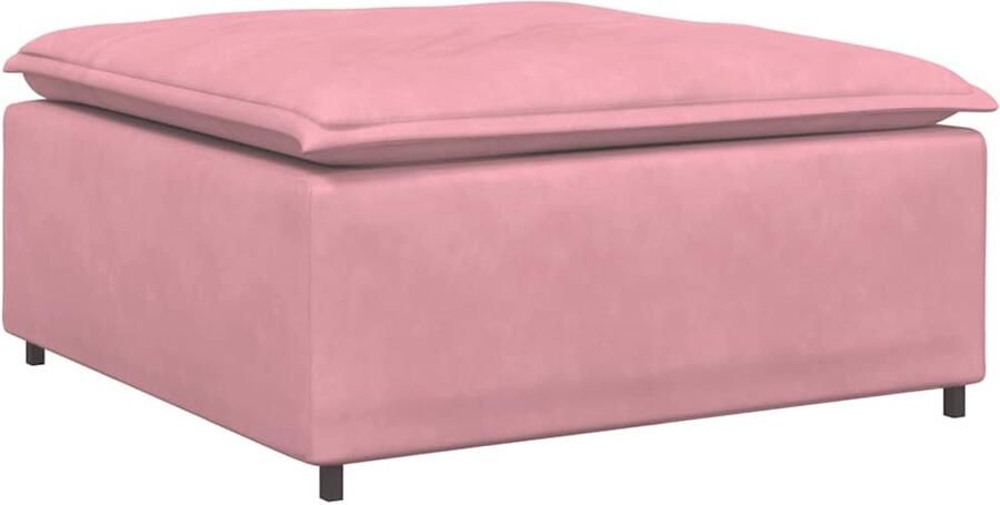 VidaXL Modulaire bank voetenbank module roze 100x100x48 cm
