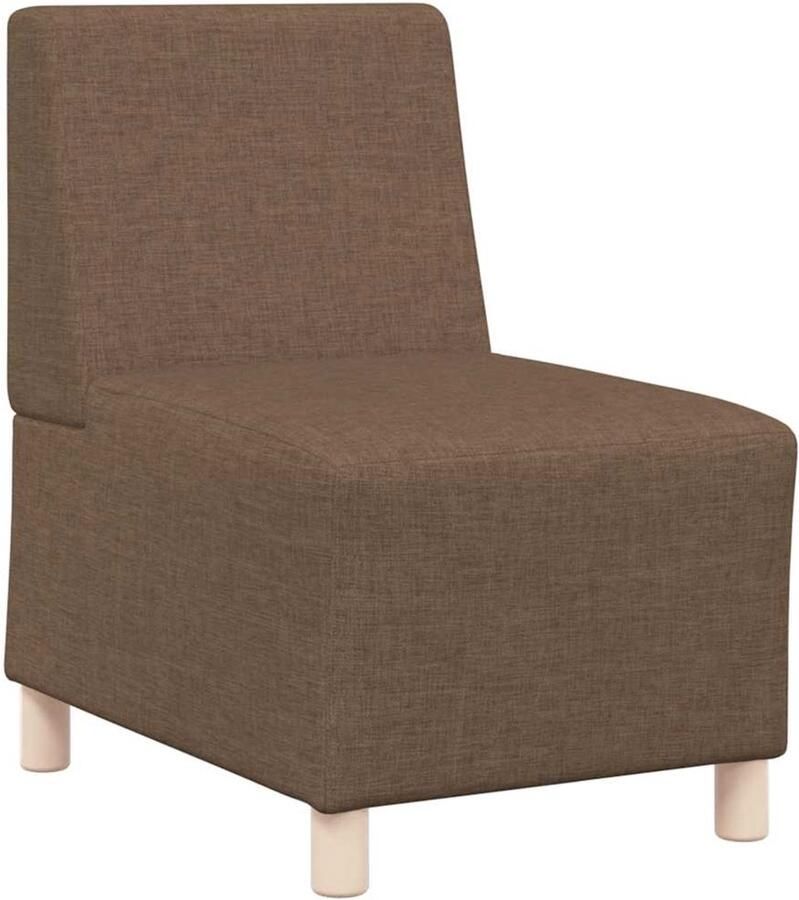 VidaXL Modulaire bank zonder armleuningen bruin 55 cm stof