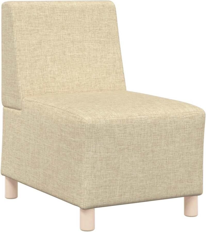 VidaXL Bankstoel zonder armleuningen 55 cm stof crèmekleurig