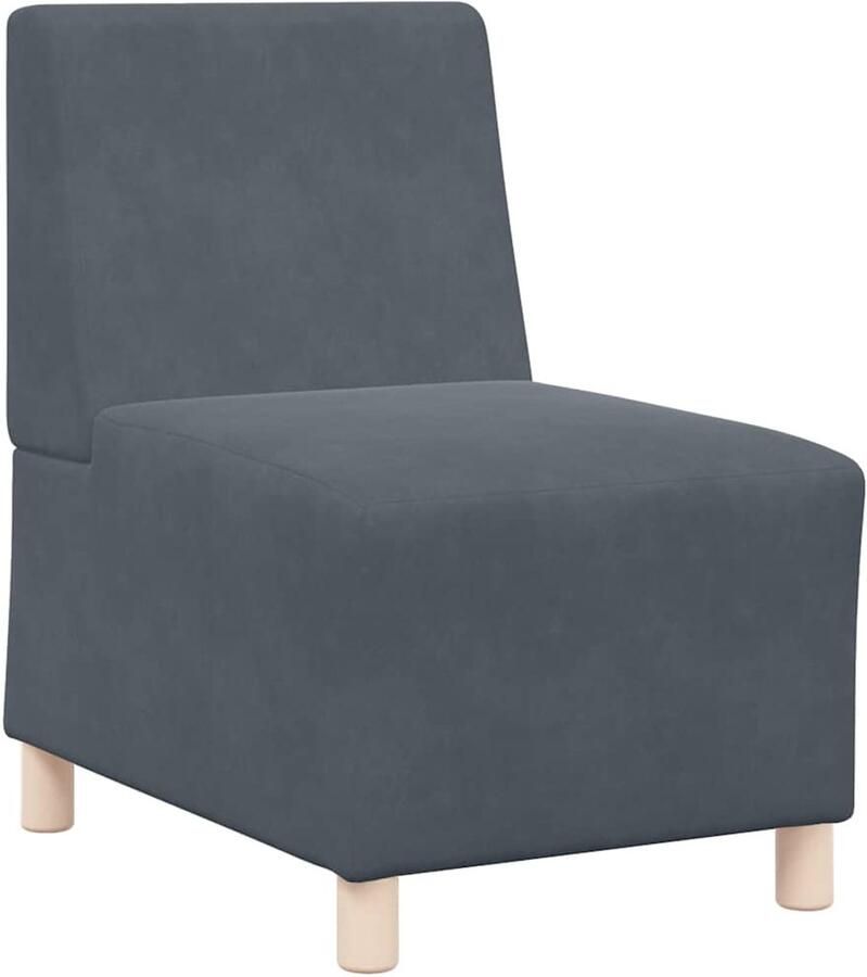 VidaXL Modulaire bank zonder armleuningen donkergrijs 55 cm fluweel