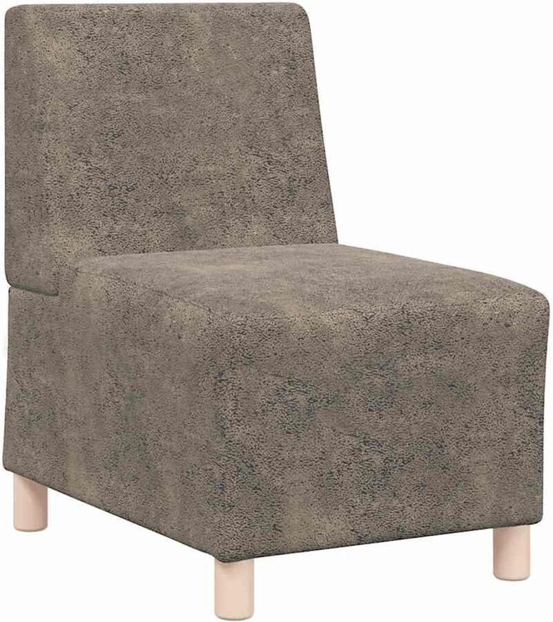 VidaXL Modulaire bank zonder armleuningen donkergrijs 55 cm imitatie suède