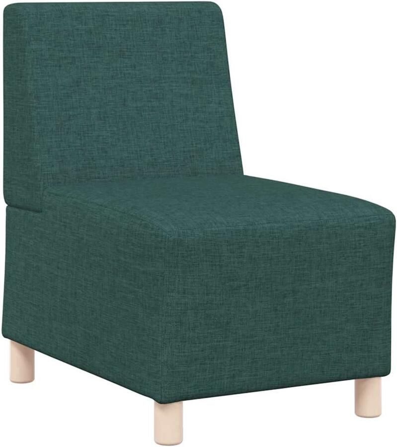 VidaXL Modulaire bank zonder armleuningen donkergroen 55 cm stof