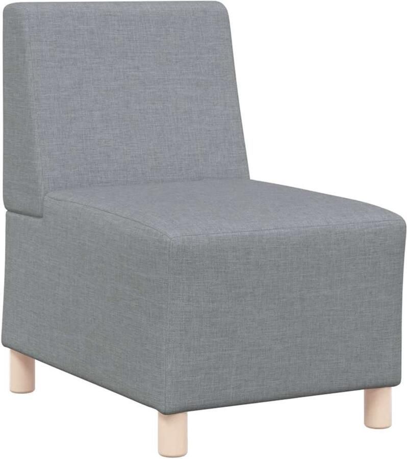 VidaXL Modulaire bank zonder armleuningen lichtgrijs 55 cm stof