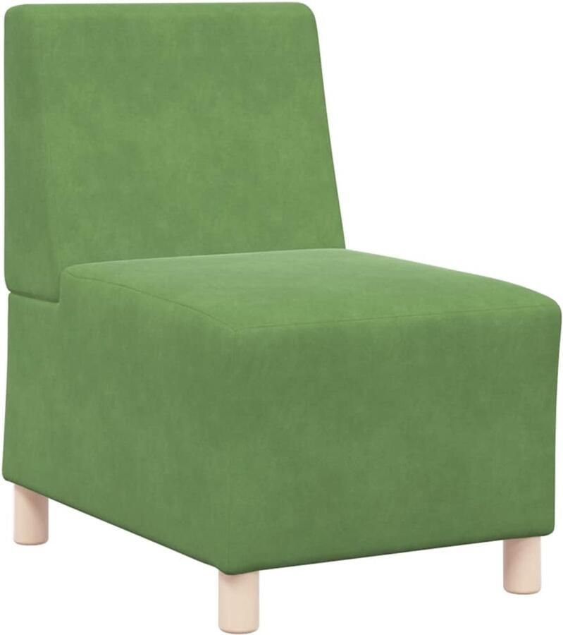 VidaXL Modulaire bank zonder armleuningen lichtgroen 55 cm fluweel