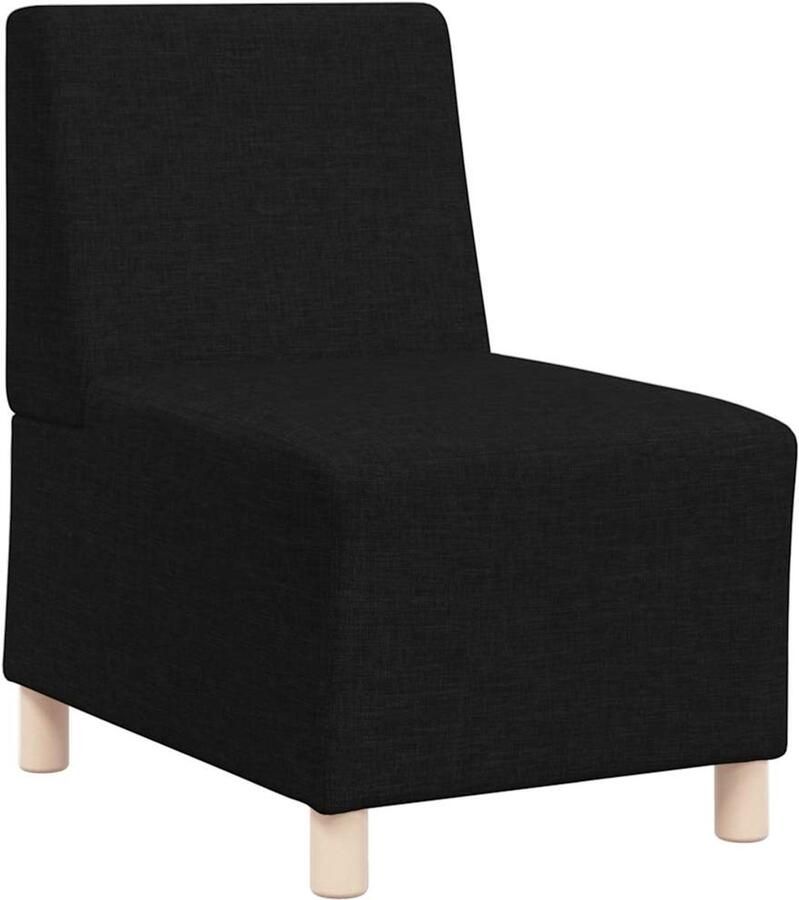 VidaXL Modulaire bank zonder armleuningen zwart 55 cm stof