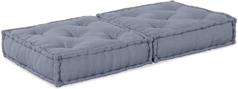 VidaXL Modulaire bank Grijs 70 x 70 x 36 cm Stof - Foto 2