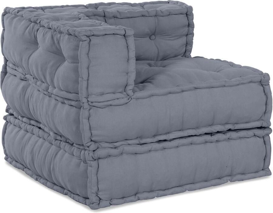 VidaXL Modulaire bank Grijs 70 x 70 x 54 cm Stof - Foto 3