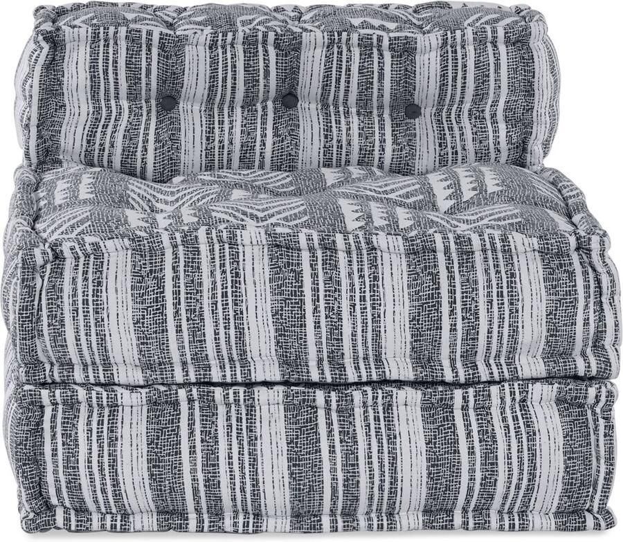 VidaXL Modulaire bank Gestreept Grijs 70 x 70 x 54 cm Stof