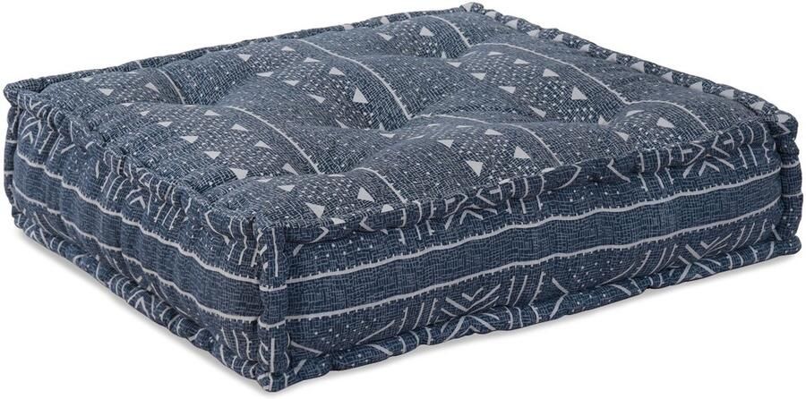 VidaXL Modulaire bank Geometrisch Indigo 70 x 70 x 54 cm Stof - Foto 2