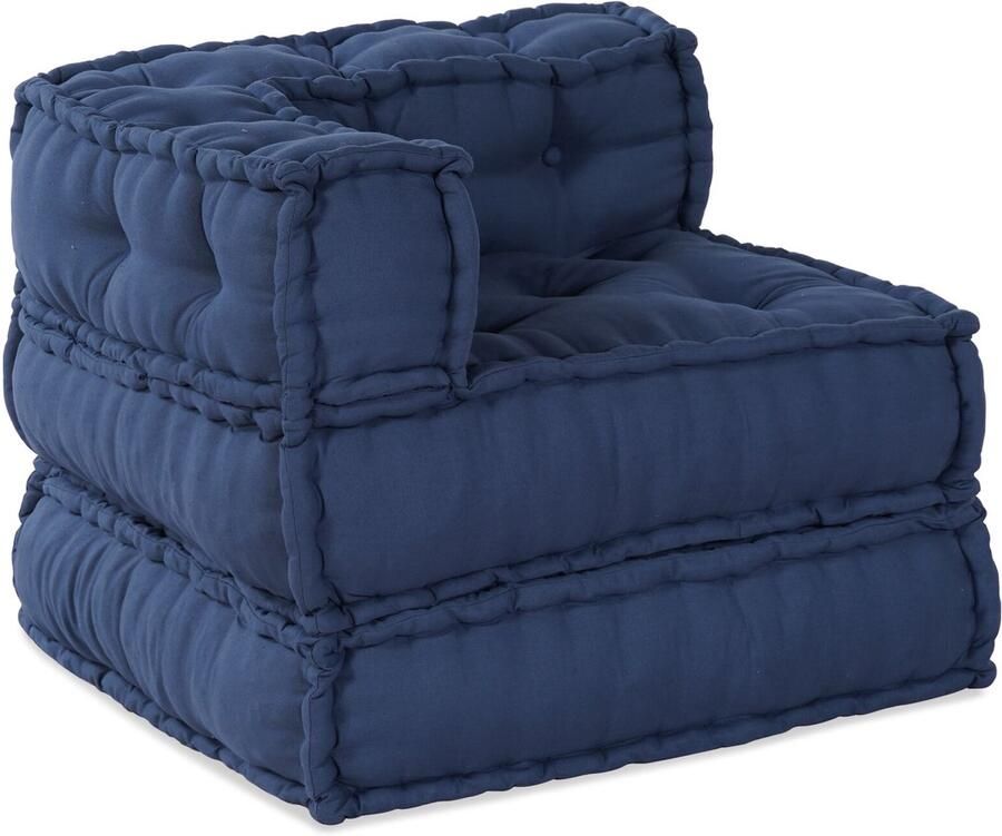 VidaXL Modulaire bank Indigo 70 x 70 x 54 cm Stof - Foto 3