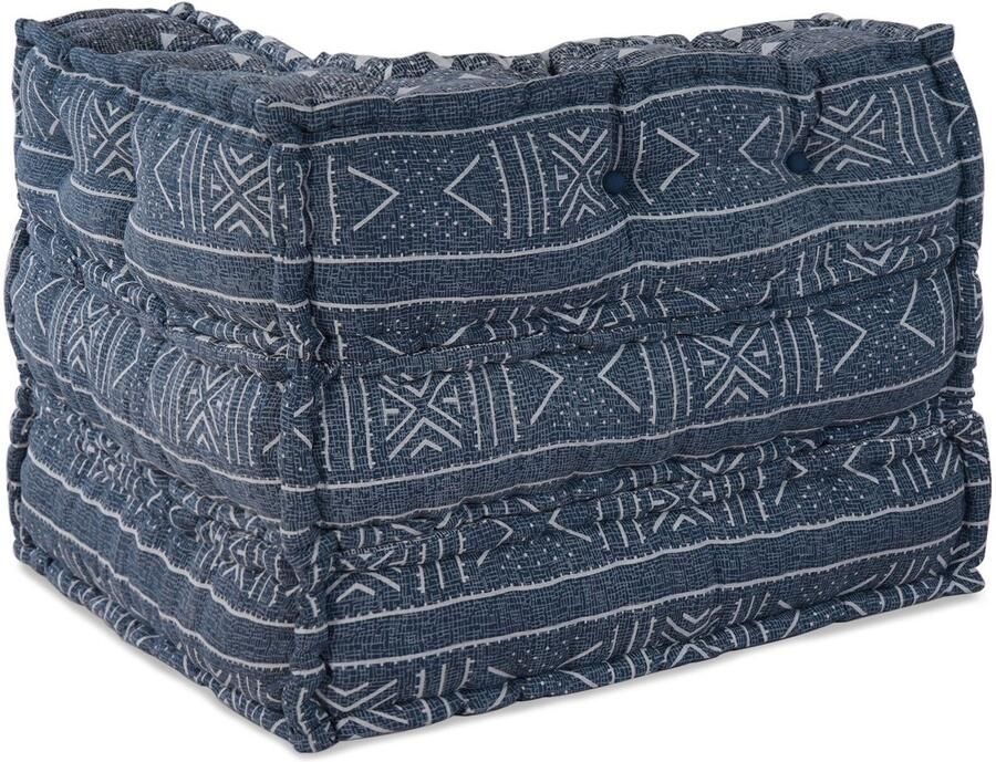 VidaXL Modulaire bank Geometrisch Indigo 70 x 70 x 54 cm Stof