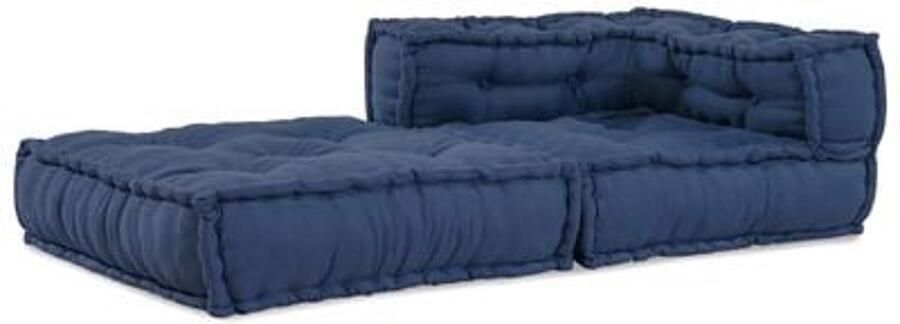 VidaXL Modulaire bank Indigo 70 x 70 x 54 cm Stof - Foto 2