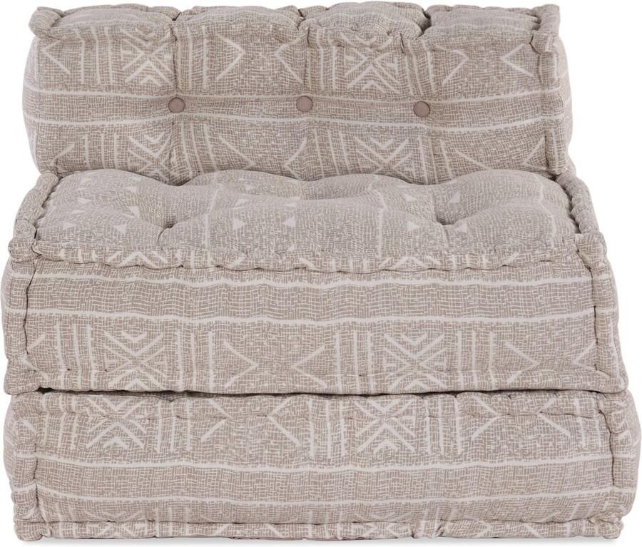 VidaXL Modulaire Poef Lichtbruin 70x70x54 Stof