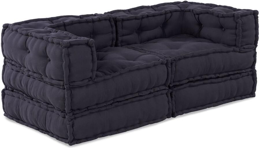 VidaXL Modulaire bank 2 pcs Antraciet 70 x 70 x 56 cm Stof