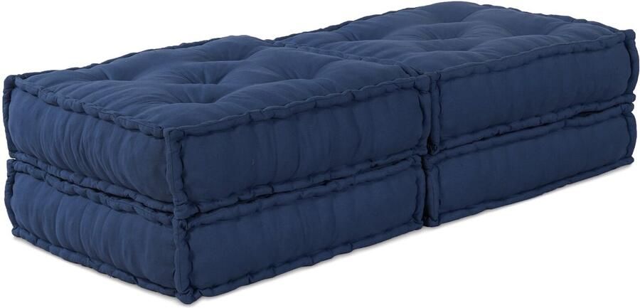 VidaXL Modulaire bank 2 pcs Indigo 70 x 70 x 36 cm Stof