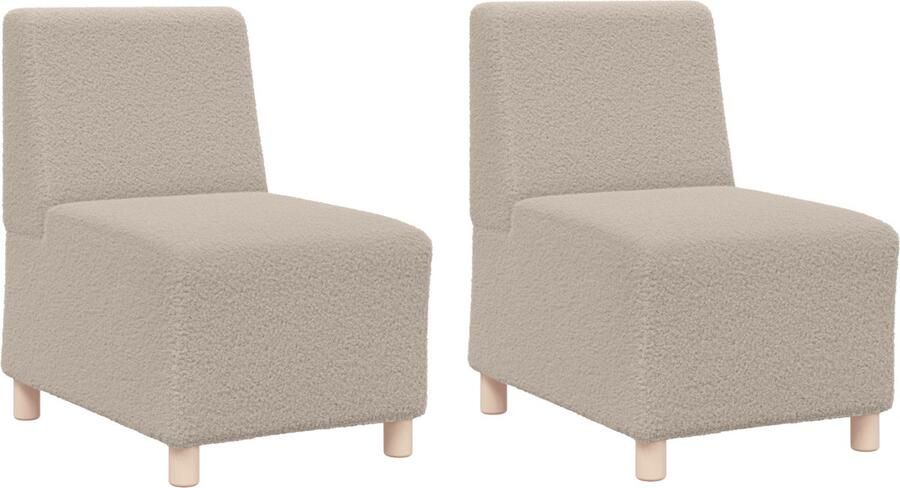 VidaXL Modulaire Sofa Eenheid Armless 2 pcs Lichtgrijs 55 x 74 x 82 cm