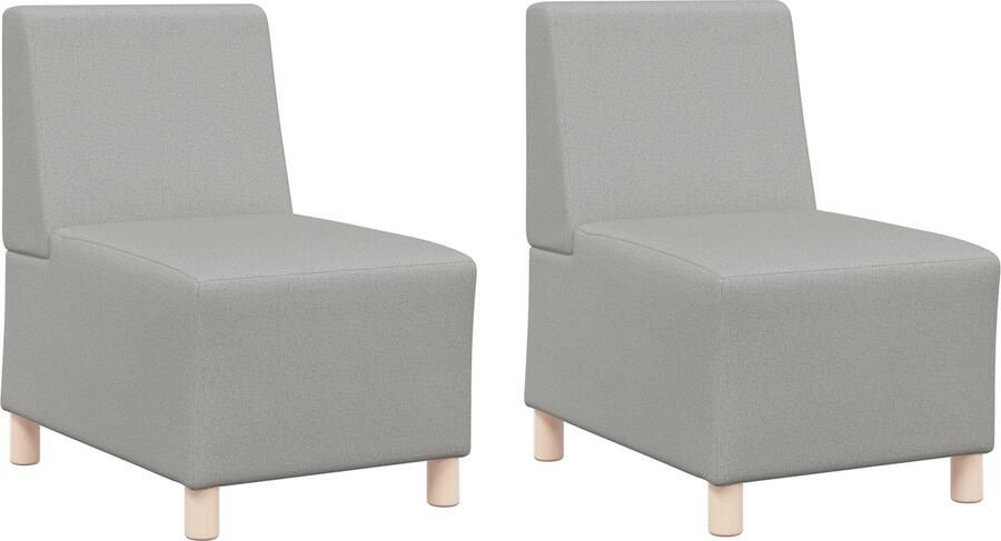 VidaXL Modulaire Sofa Eenheid Armless 2 pcs Wolkgrijs 55 x 74 x 82 cm