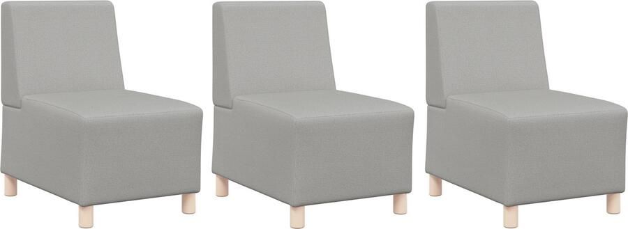 VidaXL Modulaire Sofa Eenheid Armless 3 pcs Wolkgrijs 55 x 74 x 82 cm