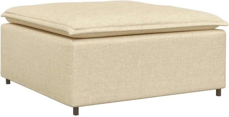 VidaXL Modulaire voetenbank module 100x100x48 cm crème