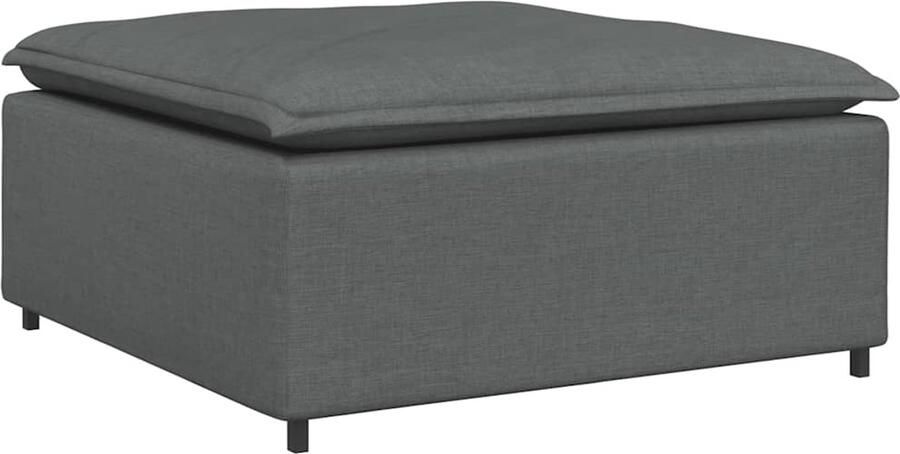 VidaXL Modulaire voetenbank module 100x100x48 cm donkergrijs