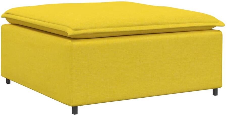 VidaXL Modulaire voetenbank module 100x100x48 cm lichtgeel