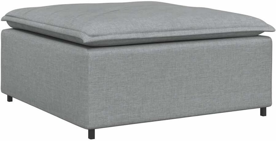 VidaXL Modulaire voetenbank module 100x100x48 cm lichtgrijs