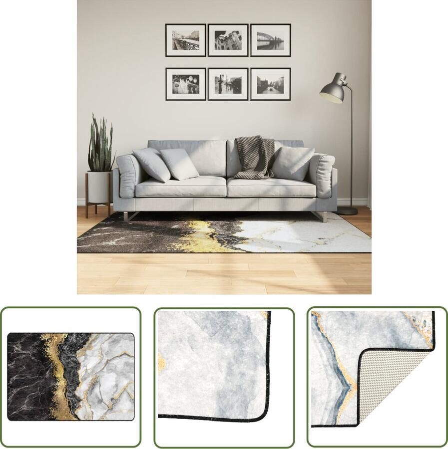 The Living Store Vloerkleed Meerkleurig 120 x 180 cm Zacht en Duurzaam fluweel Vloerkleed Multikleuren Vloerkleed Fluweel Vloerkleed Zacht Vloerkleed Anti Slip Vloerkleed