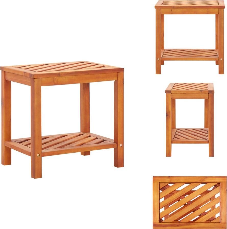 VidaXL Nachtkast Nachtkasten Nachtkastje Nachtkastjes Bijzettafel 45x33x45 cm massief acaciahout