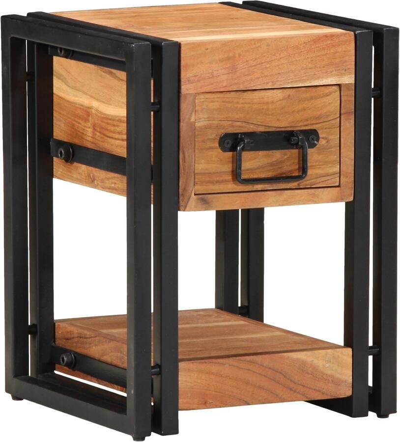 VidaXL Nachtkastje 2 pcs Bruin 30 x 30 x 40 cm Massief acaciahout