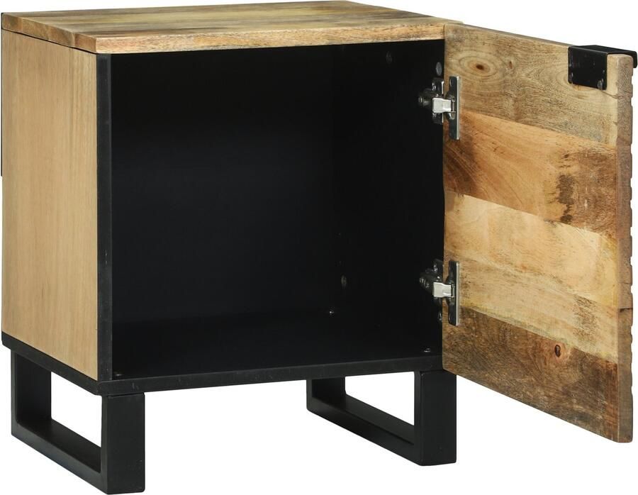 VidaXL Nachtkastje 2 pcs Bruin 40 x 33 x 46 cm massief mangohout