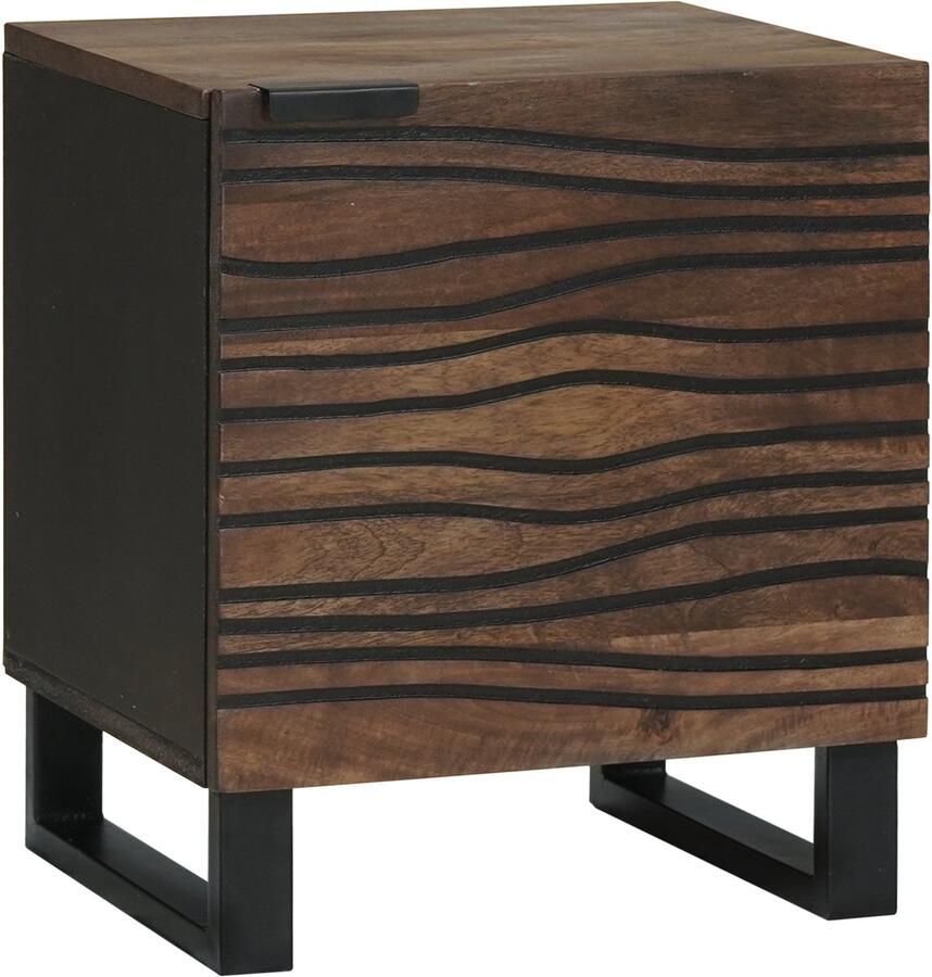 VidaXL Nachtkastjes 2 Stuks Massief Mango Hout Afmetingen: 40x33 5x46 cm