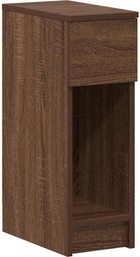 VidaXL Nachtkastje met lade 20x36x60 cm bruin eikenkleur