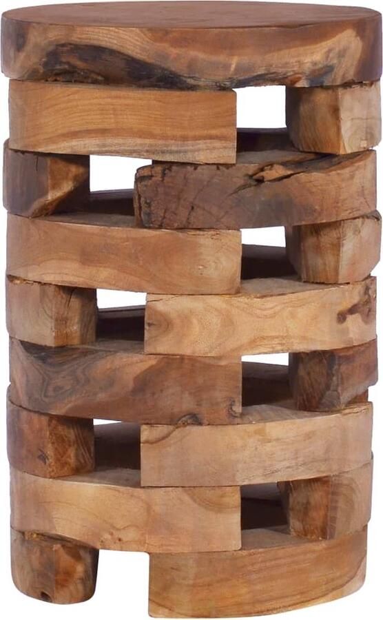 VidaXL Nachtkastje 30x30x45 cm Massief Teakhout Nachtkastje Teakwood Meubilair Vintage Interieur Handmade Furniture Bruine Kamerdecoratie Salontafel Leeslamp Tafel Bijzettafel