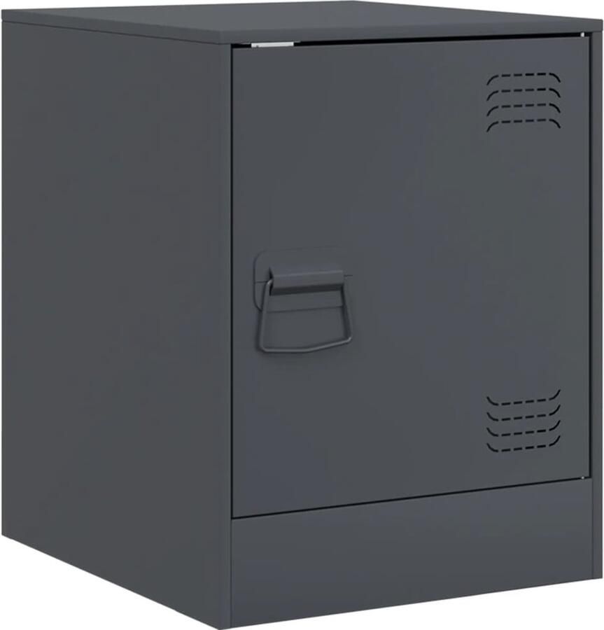 VidaXL -Nachtkastje-34 5x39x44-cm-staal-antracietkleurig