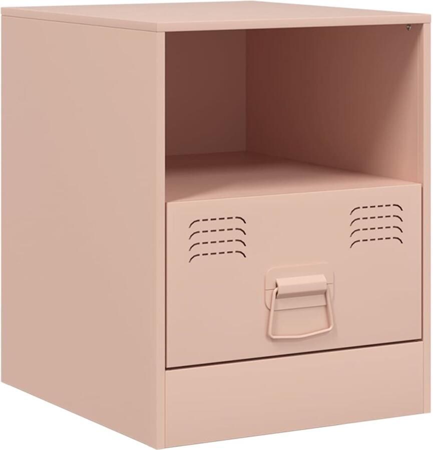 VidaXL -Nachtkastje-34 5x39x44-cm-staal-roze